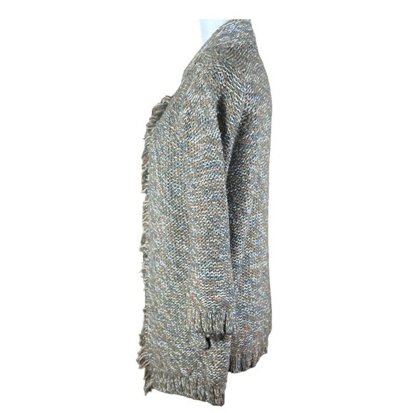 Anthropologie Sparrow Multi Color Open Front Linen/Wool Cardigan Size Small 📦 - Picture 4 of 10